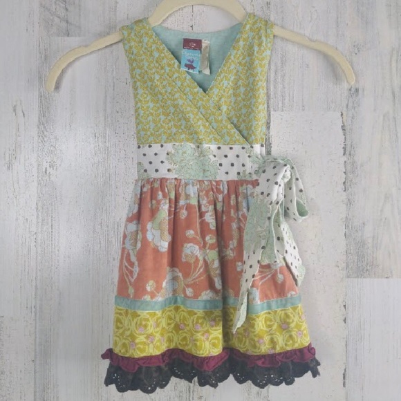 Matilda Jane Other - Matilda Jane V Neck Side Tie Knot Dress Size 18M